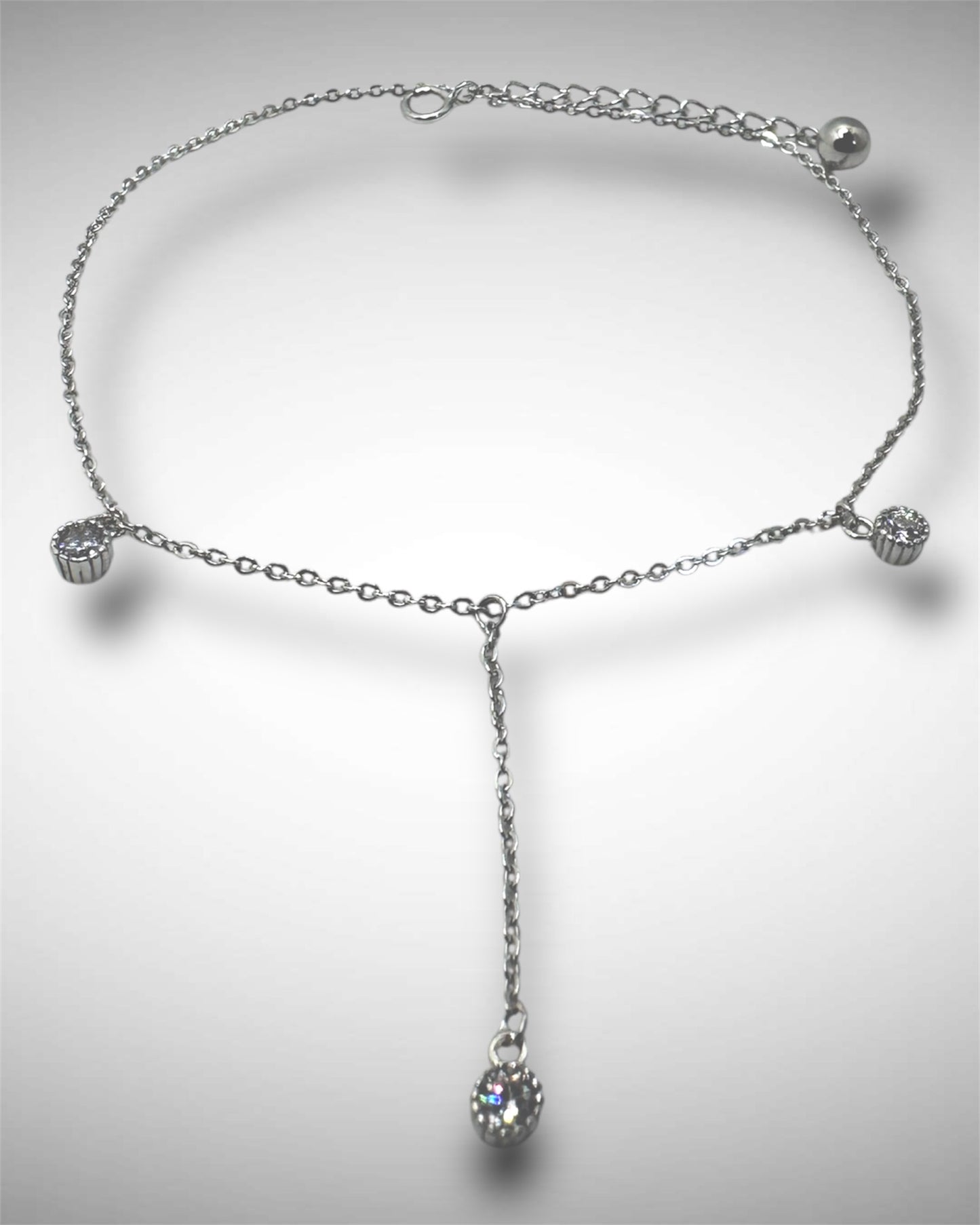 Lariat Bracelet with Sparkling Drops
