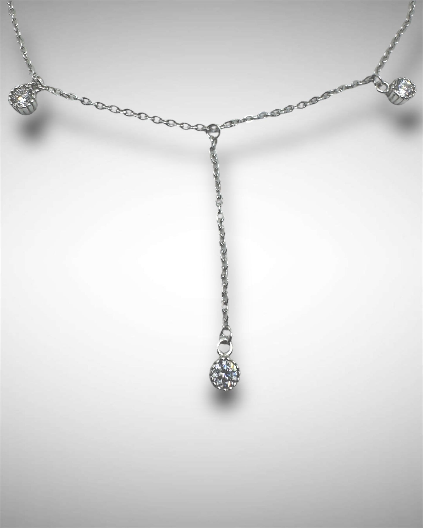 Lariat Bracelet with Sparkling Drops