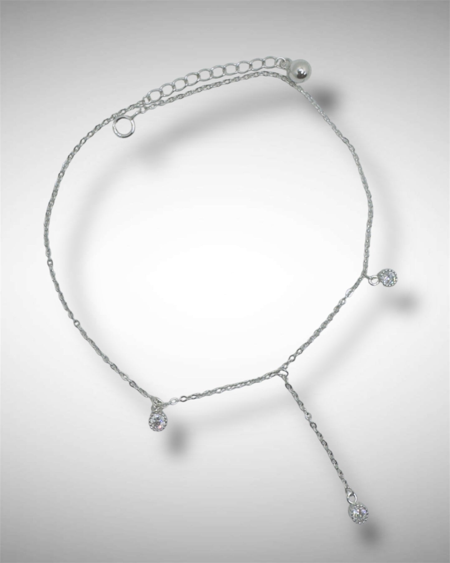 Lariat Bracelet with Sparkling Drops