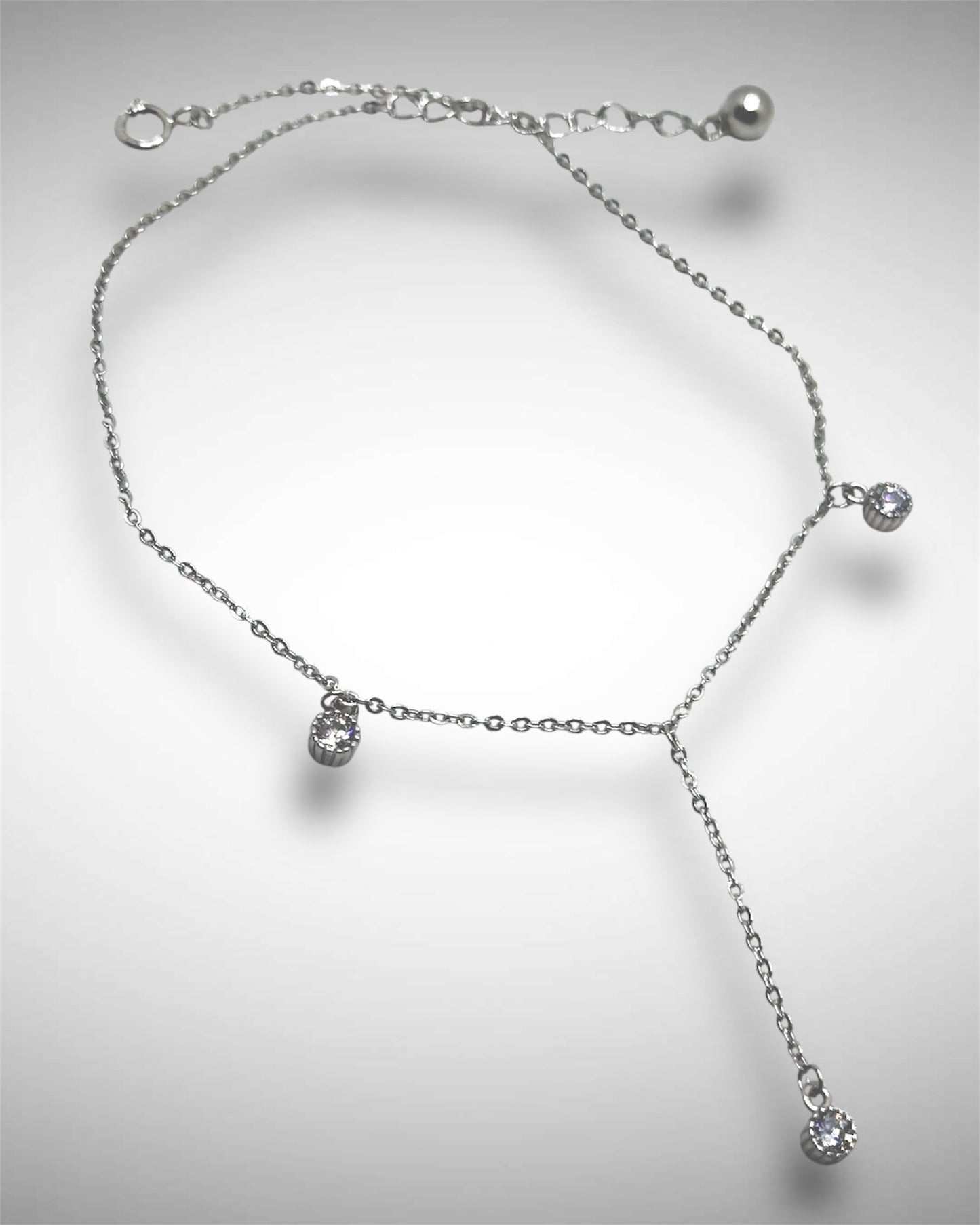 Lariat Bracelet with Sparkling Drops