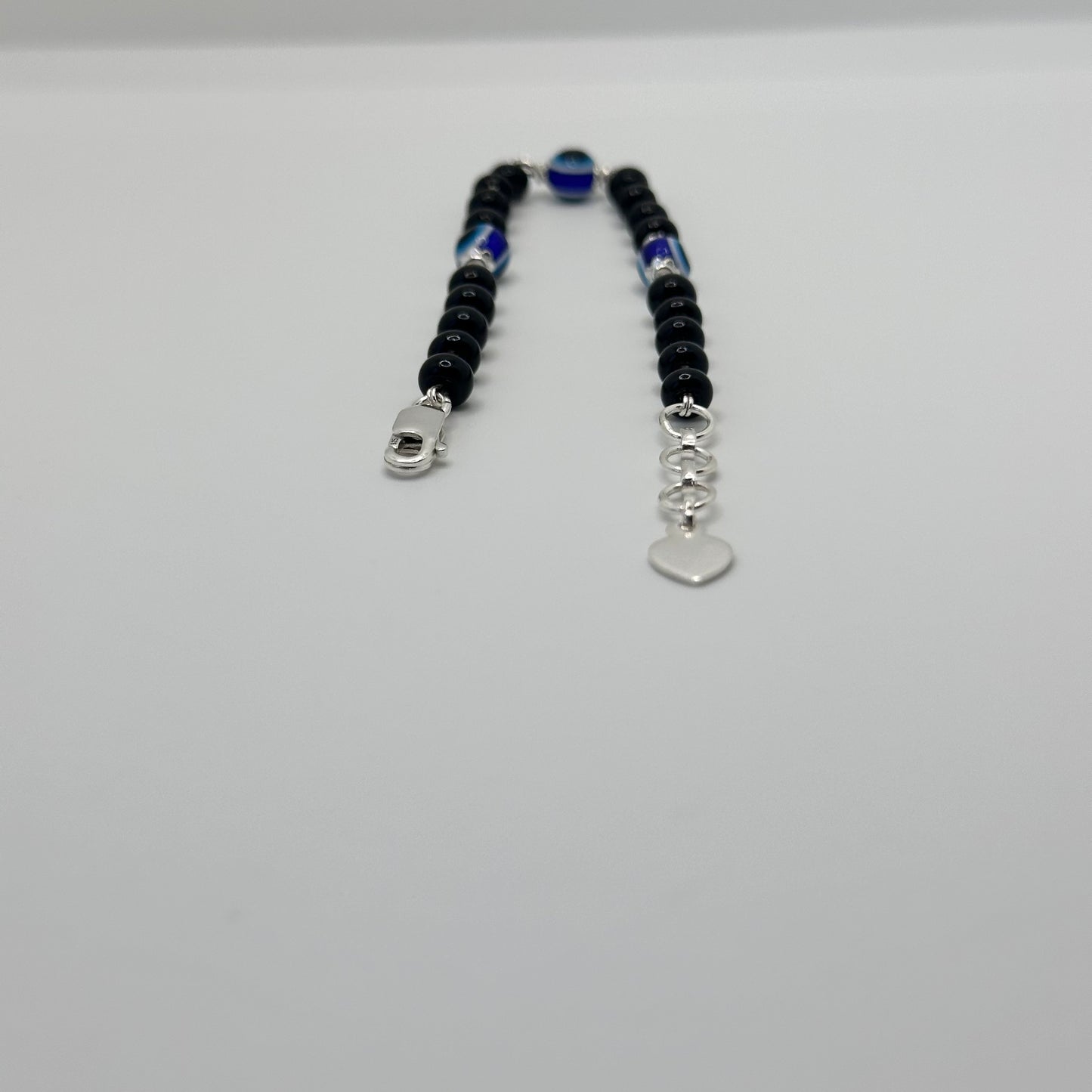 Classic Black Bead Nazariya with Evil Eye