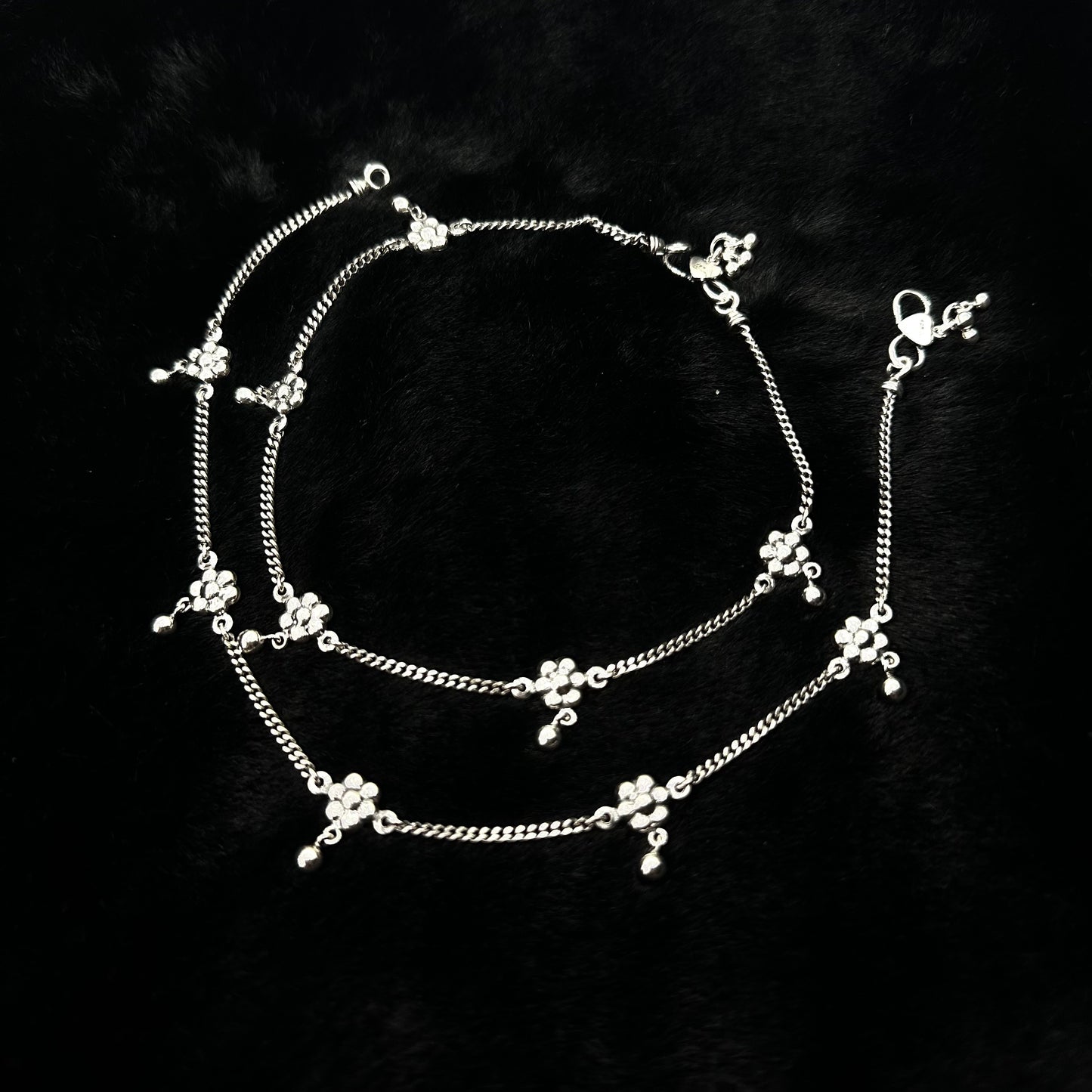 Stylish Sterling Silver Anklet