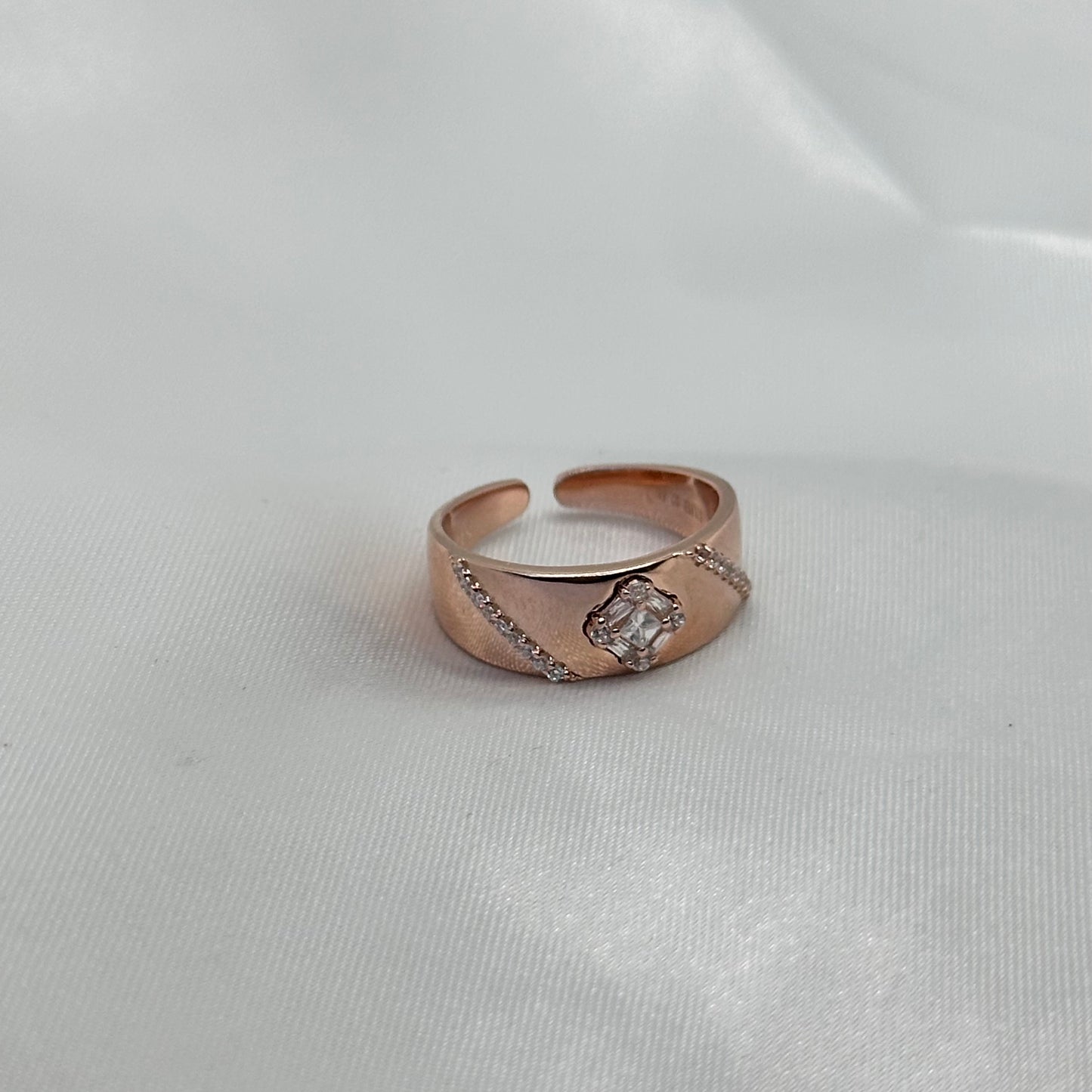Contemporary Rose Gold Open-Band Ring