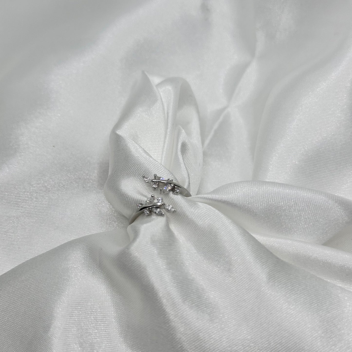 Adjustable Leaf Wrap Sterling Silver Ring