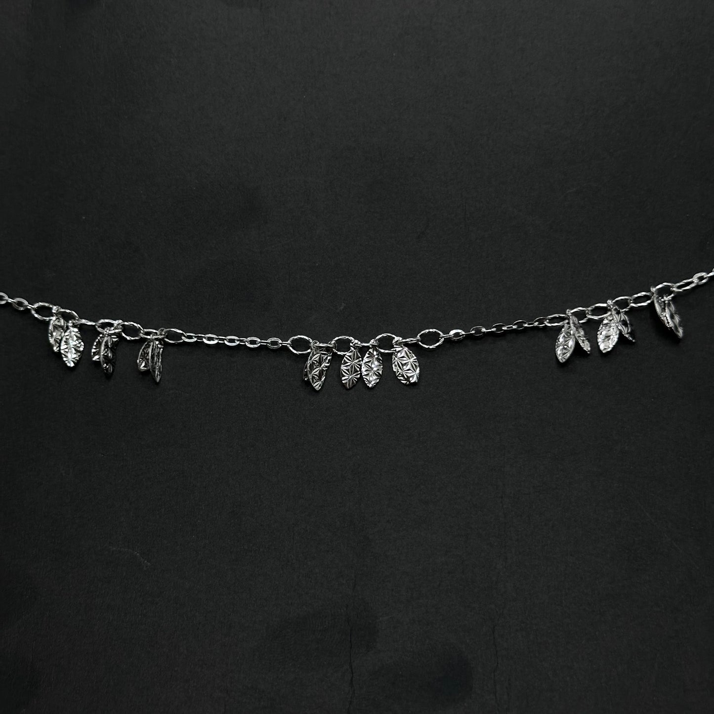 Leaf Charm Delicate Silver Bracelet