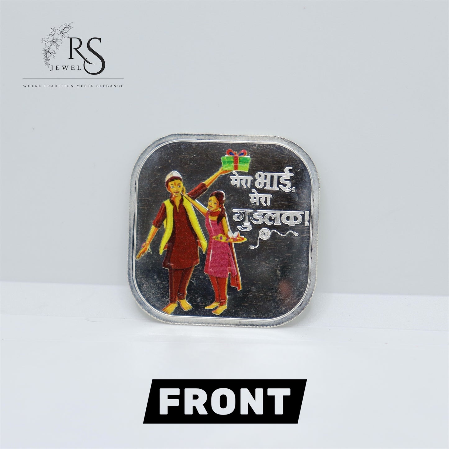 5g Fine Silver Raksha Bandhan Coin – "Mera Bhai Mera Goodluck" & "Happy Rakshabandhan" Limited Edition Gift