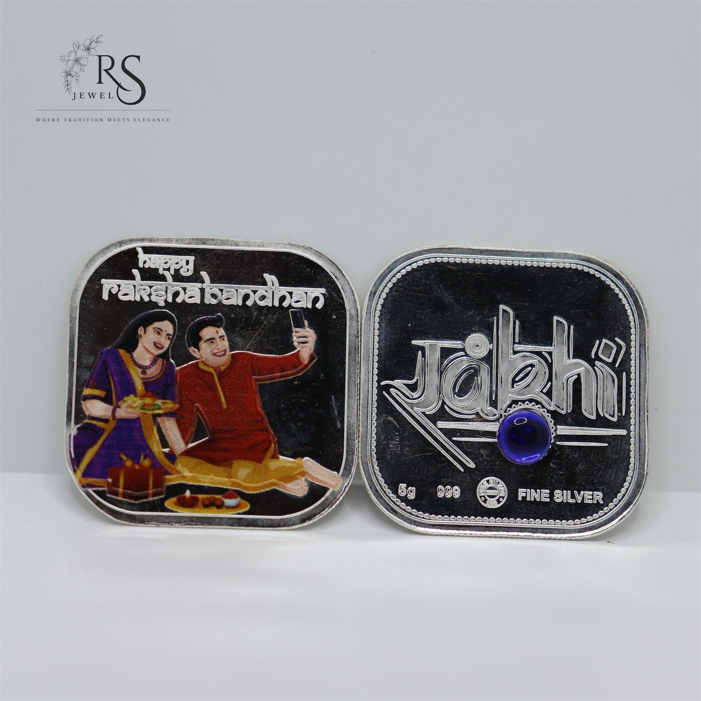 5g Fine Silver Raksha Bandhan Coin – "Mera Bhai Mera Goodluck" & "Happy Rakshabandhan" Limited Edition Gift