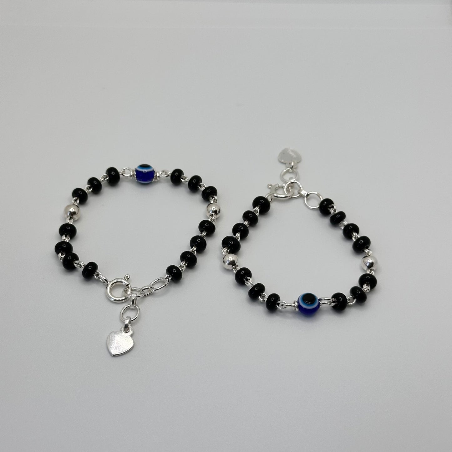 Sterling Silver Evil Eye Baby Bracelet