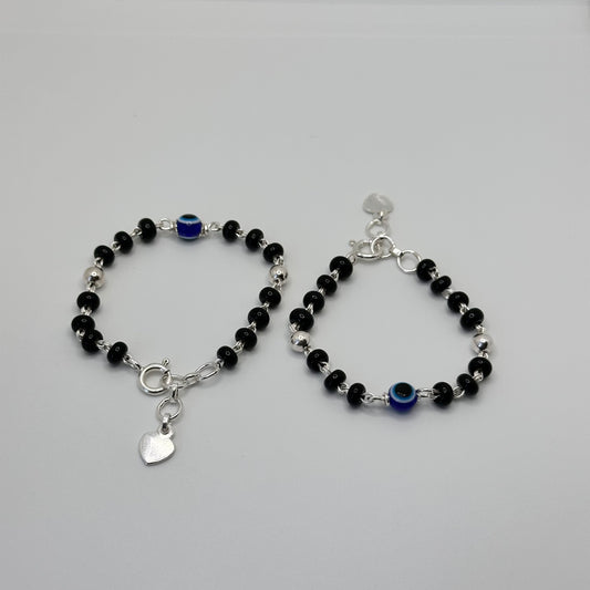 Sterling Silver Evil Eye Baby Bracelet