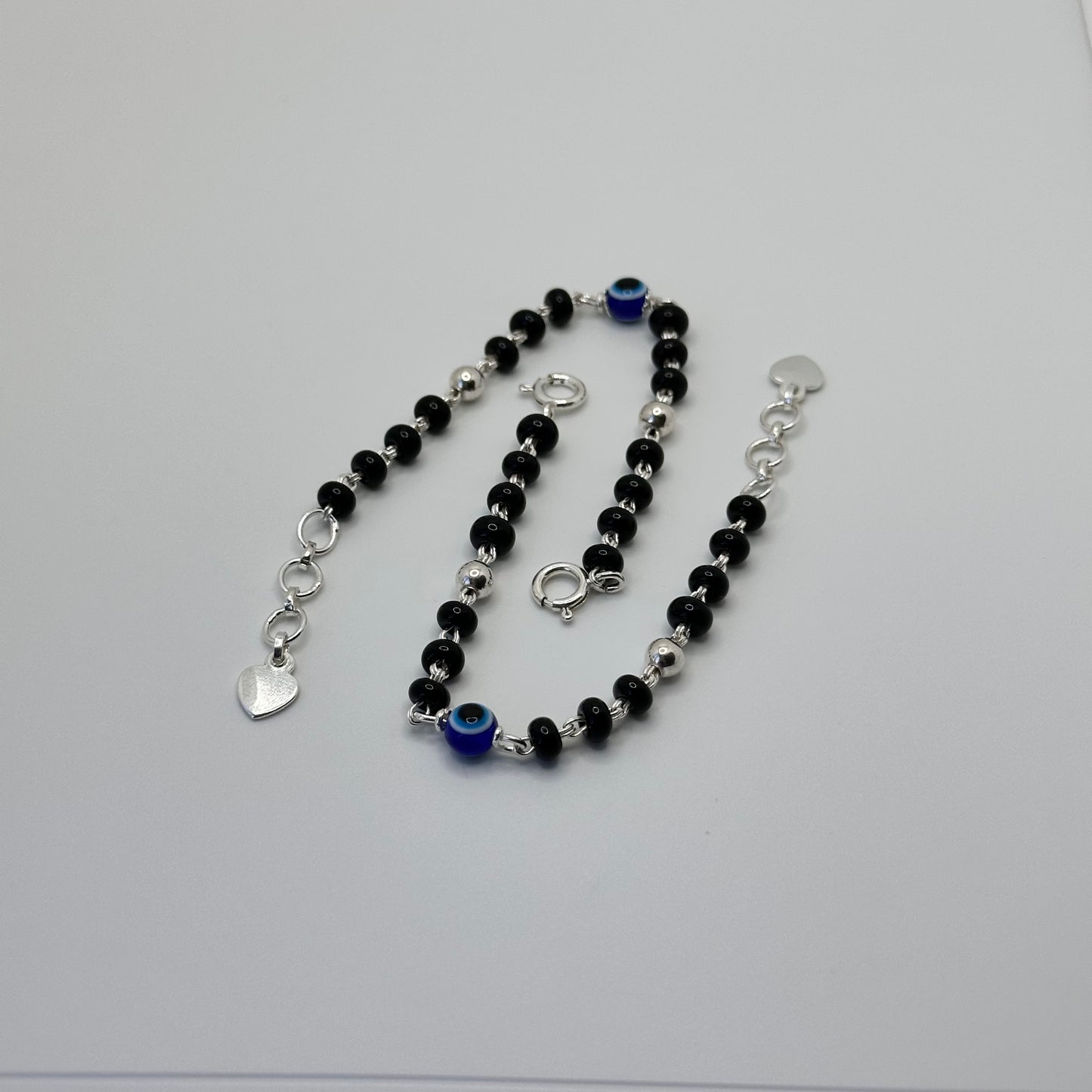 Sterling Silver Evil Eye Baby Bracelet