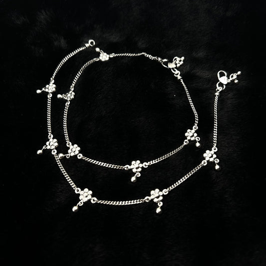 Stylish Sterling Silver Anklet