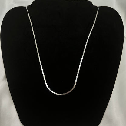 Serpentine Sterling Silver Chain 925
