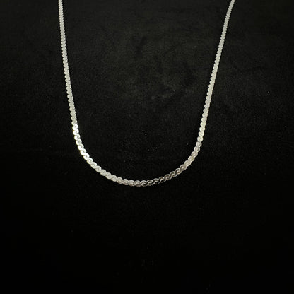 Serpentine Sterling Silver Chain 925