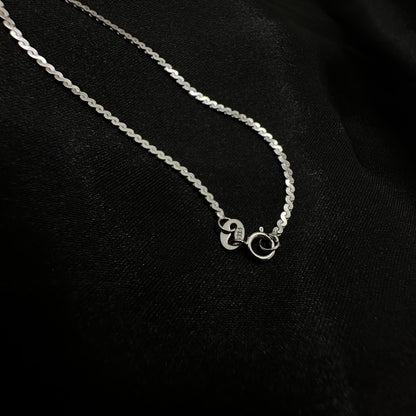 Serpentine Sterling Silver Chain 925