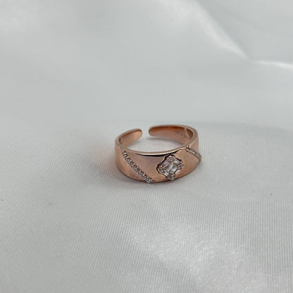 Contemporary Rose Gold Open-Band Ring