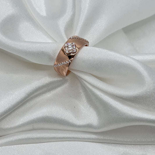 Contemporary Rose Gold Open-Band Ring