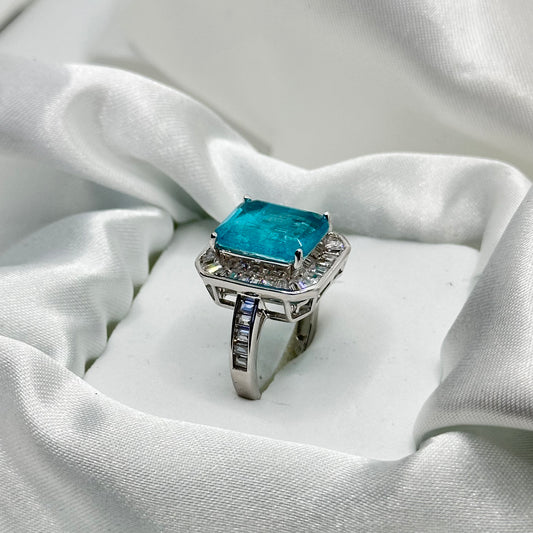 Ocean Blue Aquamarine Ring