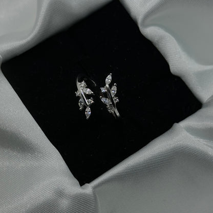 Adjustable Leaf Wrap Sterling Silver Ring
