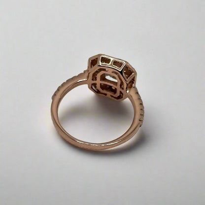 Emerald-Cut Ring with Simulated Stones