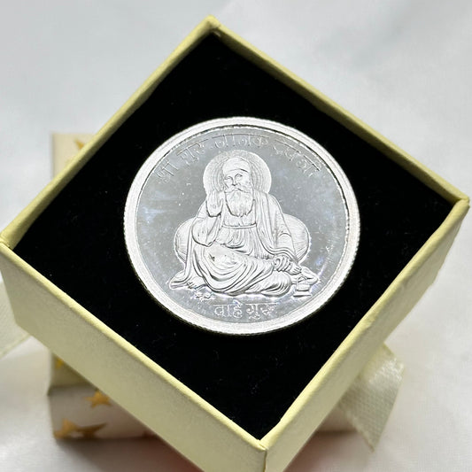 Guru Nanak Dev Ji Silver Coin 999