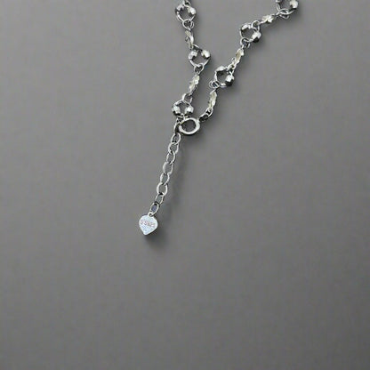 Floral Charm Elegant Silver Bracelet