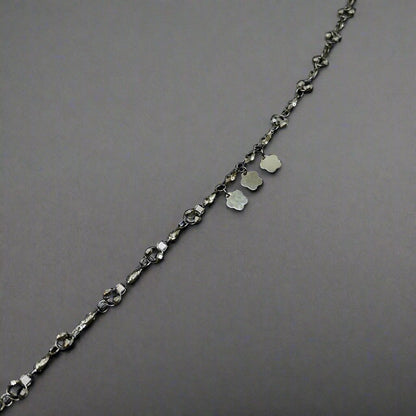 Floral Charm Elegant Silver Bracelet
