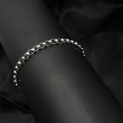 Rings Beaded Chain Bracelet with Bow Charm